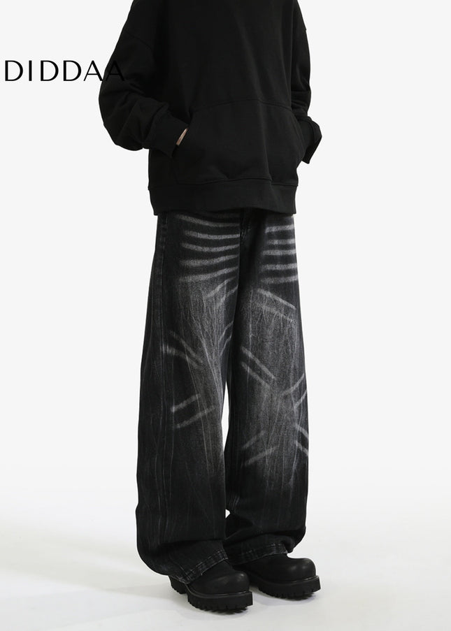 Vintage Washed Loose Fit Jeans for Men and Women - Men’s Jeans