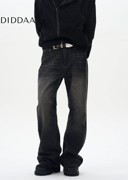 Washed Black High-Quality American-Style Jeans - Women’s Jeans