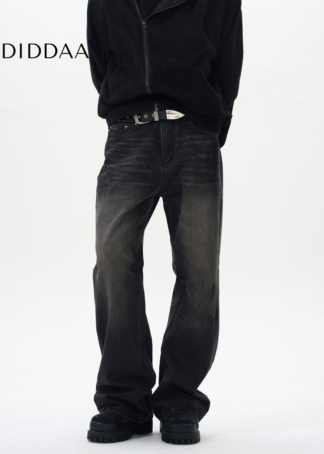 Washed Black High-Quality American-Style Jeans - Women’s Jeans