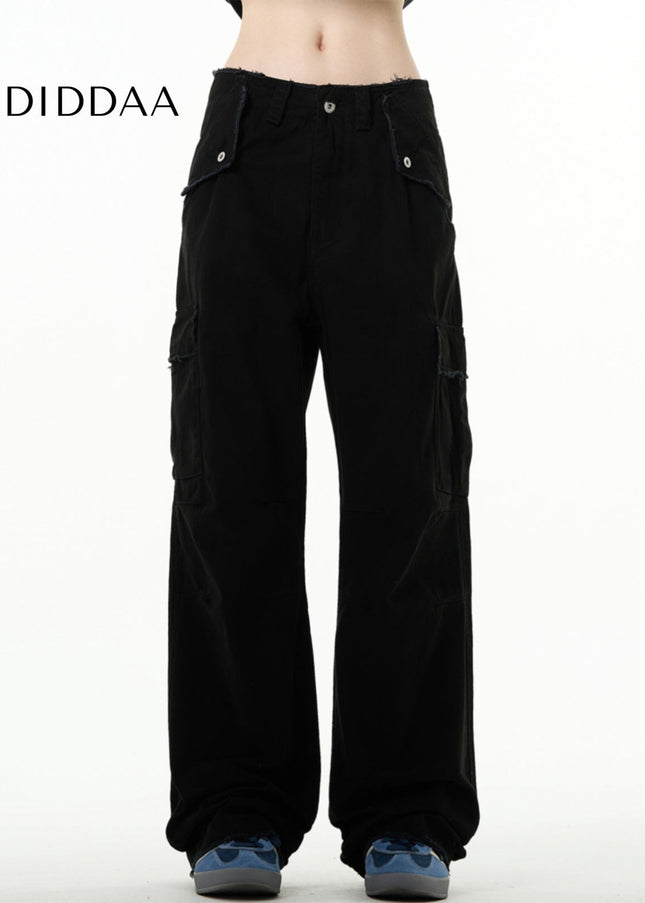 Washed Blue Cropped Cut Cargo Jeans for Men - Men’s Jeans