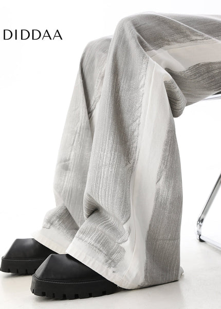 Washed Blue Distressed Wide Leg Jeans for Men - Men’s Jeans