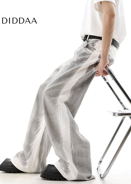 Washed Blue Distressed Wide Leg Jeans for Men - Men’s Jeans