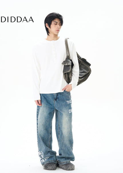 Washed Blue Loose Fit High Street Jeans - Women’s Jeans