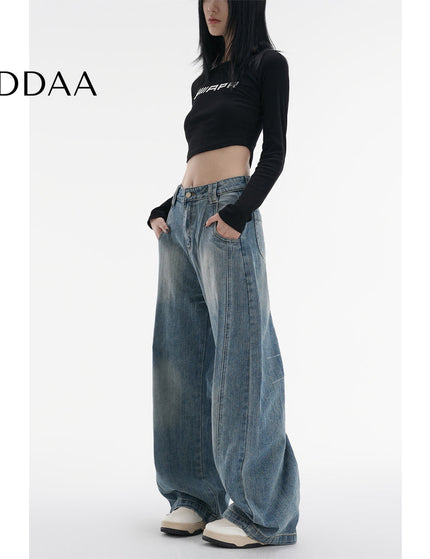 Washed Blue Loose Machete Wide-Leg Jeans for Women - XS / Vintage Blue - Women’s Jeans