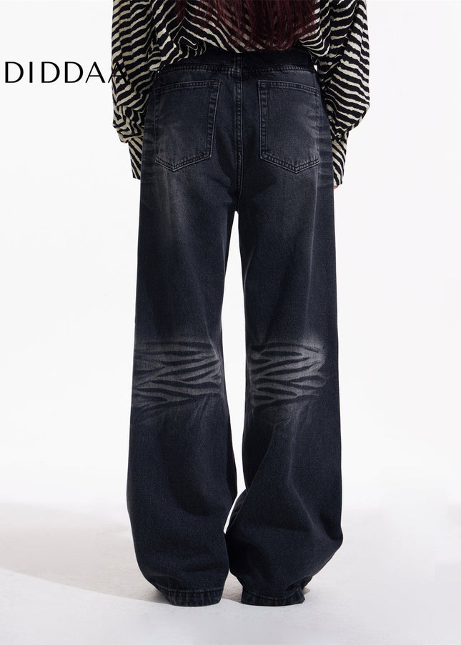 Washed Blue Minimalist Straight Fit Unisex Jeans - Men’s Jeans