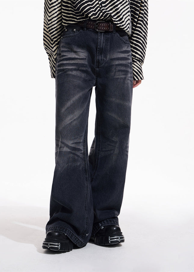 Washed Blue Minimalist Straight Fit Unisex Jeans - Men’s Jeans