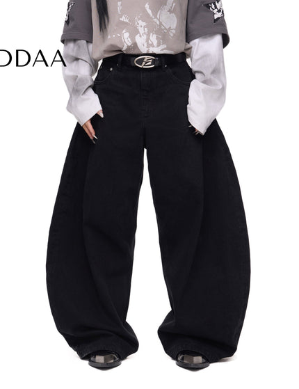 Washed Blue Versatile Wide Leg Jeans for Minimalists - Black / S - Men’s Jeans