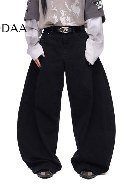 Washed Blue Versatile Wide Leg Jeans for Minimalists - Black / S - Men’s Jeans