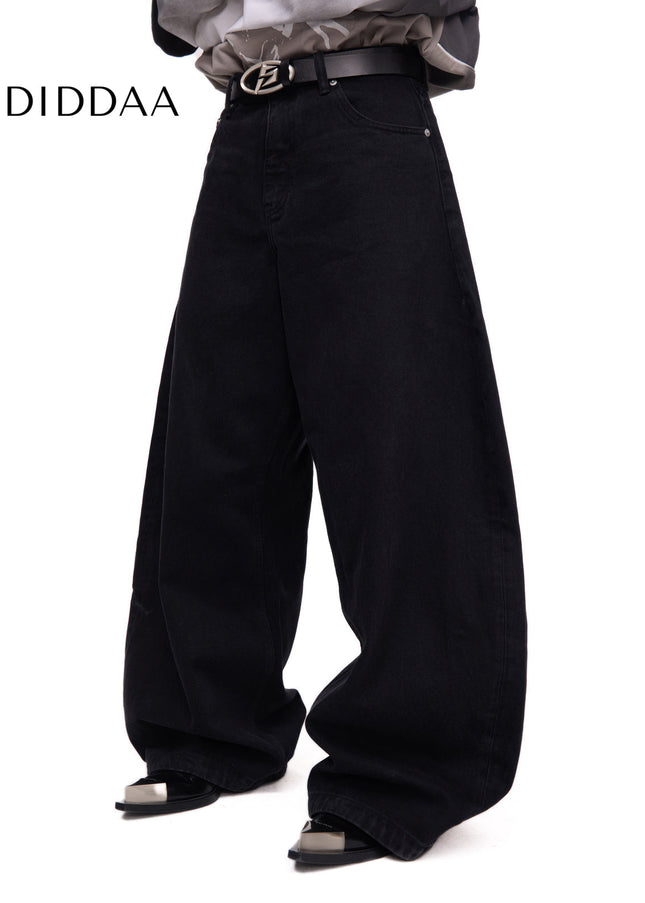 Washed Blue Versatile Wide Leg Jeans for Minimalists - Men’s Jeans