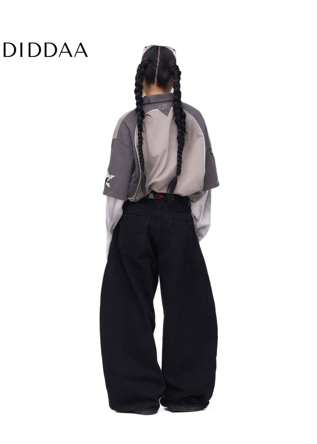 Washed Blue Versatile Wide Leg Jeans for Minimalists - Men’s Jeans