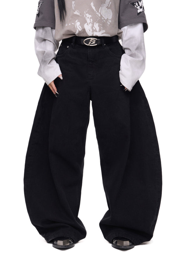 Washed Blue Versatile Wide Leg Jeans for Minimalists - Men’s Jeans