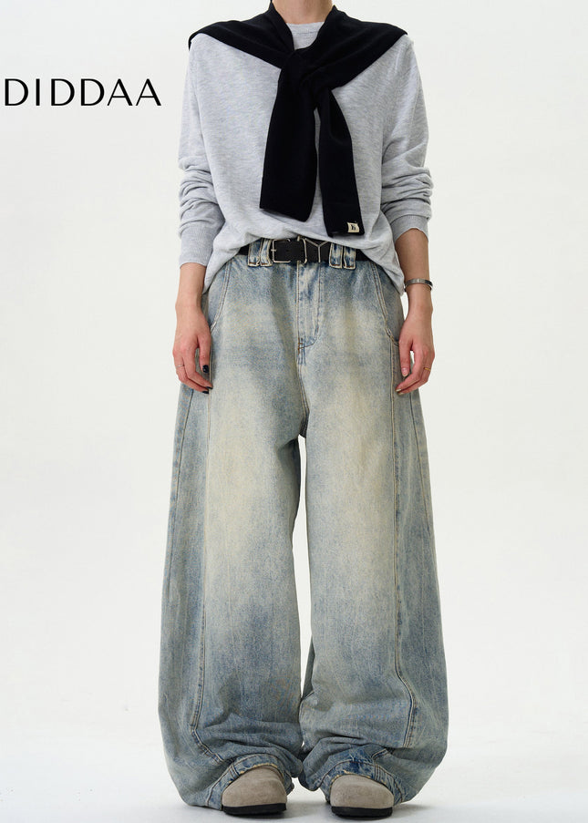 Washed Distressed Vintage Scimitar Jeans for Men and Women - Men’s Jeans