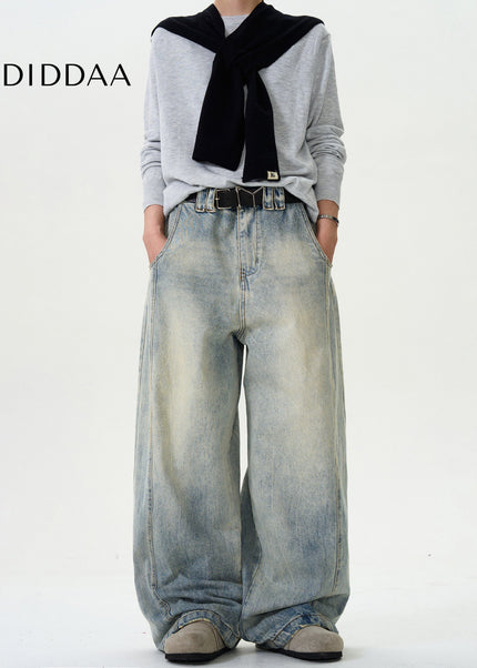 Washed Distressed Vintage Scimitar Jeans for Men and Women - Men’s Jeans