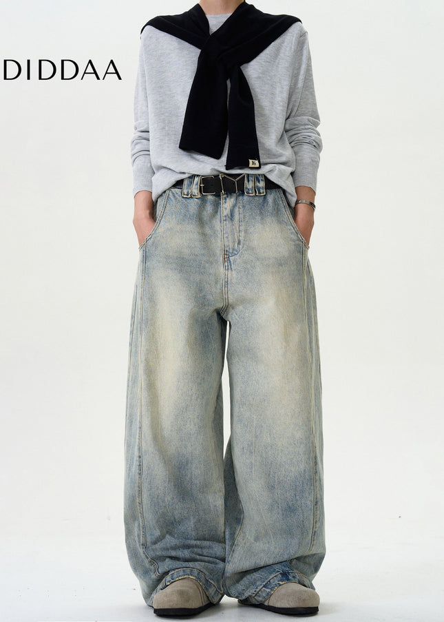 Washed Distressed Vintage Scimitar Jeans for Men and Women - Men’s Jeans