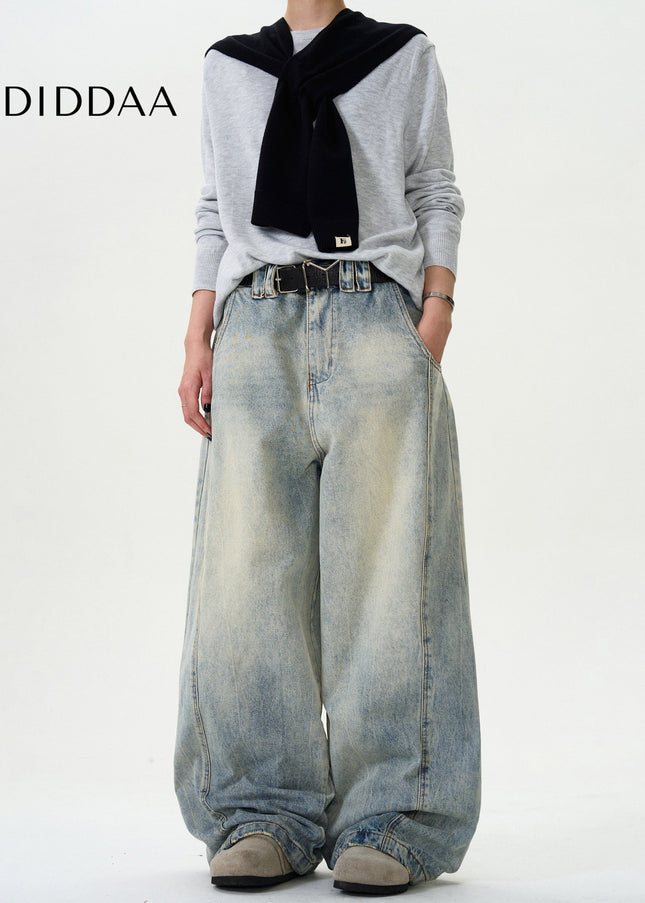 Washed Distressed Vintage Scimitar Jeans for Men and Women - Men’s Jeans