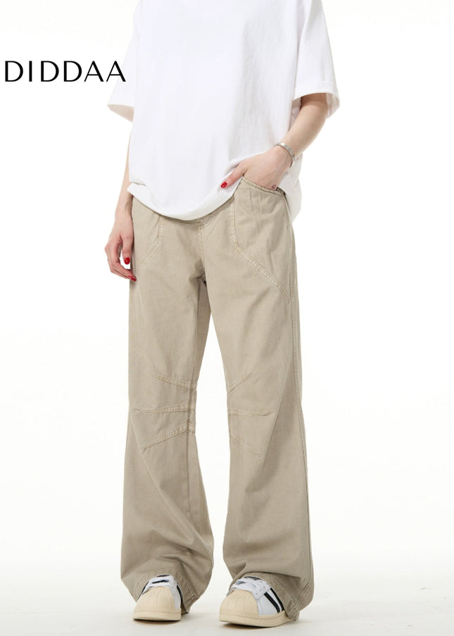 Washed Trendy Cargo Jeans with Pleated Design - Men’s Jeans