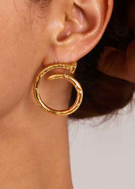 Jieding European and American stainless steel nail earrings luxury niche personality earrings titanium steel earrings cross-border earrings