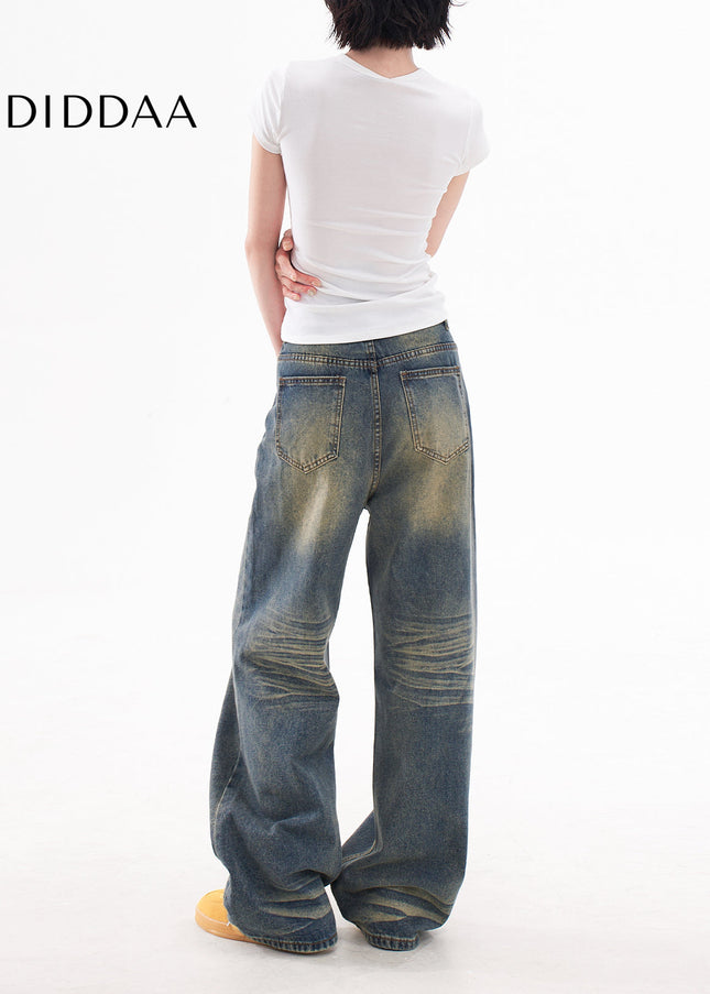 White Distressed Wide-Leg Jeans for Women 2025 AGUA Design - Women’s Jeans