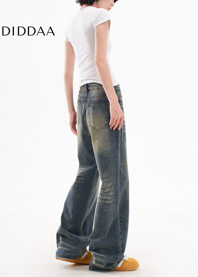 White Distressed Wide-Leg Jeans for Women 2025 AGUA Design - Women’s Jeans