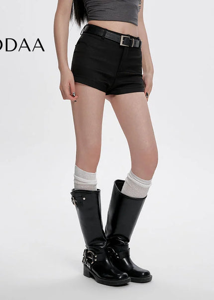 White High-Waisted Casual Shorts Thin Versatile Hot Pants - Shorts