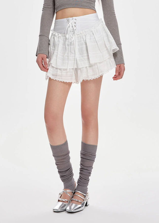 White High-Waisted Slim A-Line Skirt for Cool Girls - Skirts
