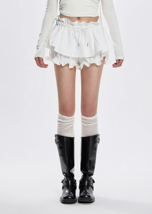 White High-Waisted Slim A-Line Skirt for Hot Girls - Skirts