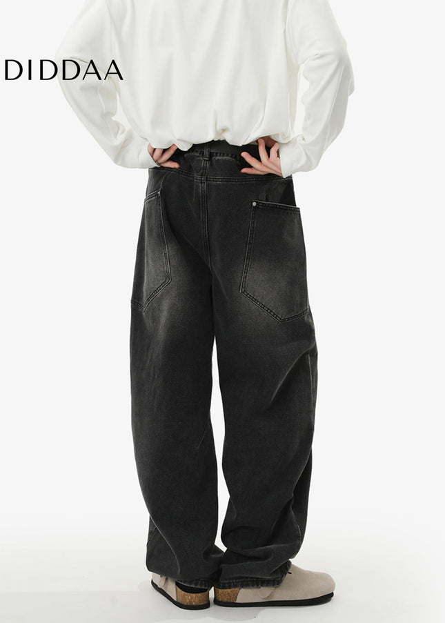 White Loose Fit Casual Jeans with Reinforced Seams - Men’s Jeans