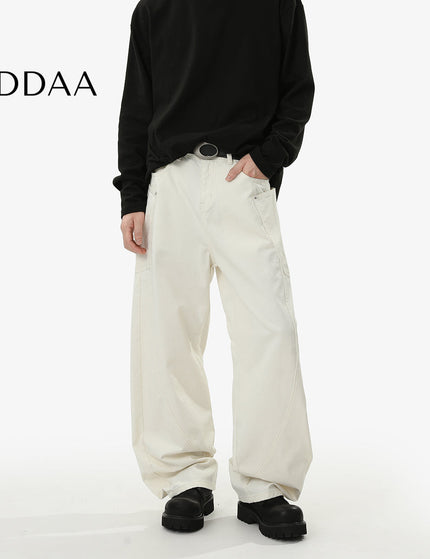 White Loose Fit Casual Jeans with Reinforced Seams - S / White - Men’s Jeans