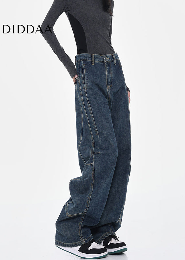 White Loose Fit Scimitar Jeans Women’s Wide Leg Pants - Women’s Jeans