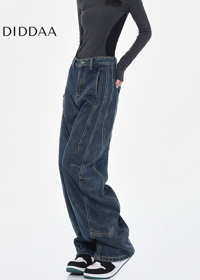 White Loose Fit Scimitar Jeans Women’s Wide Leg Pants - Women’s Jeans