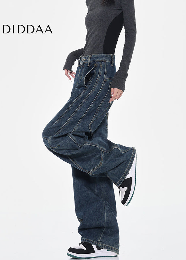 White Loose Fit Scimitar Jeans Women’s Wide Leg Pants - Women’s Jeans