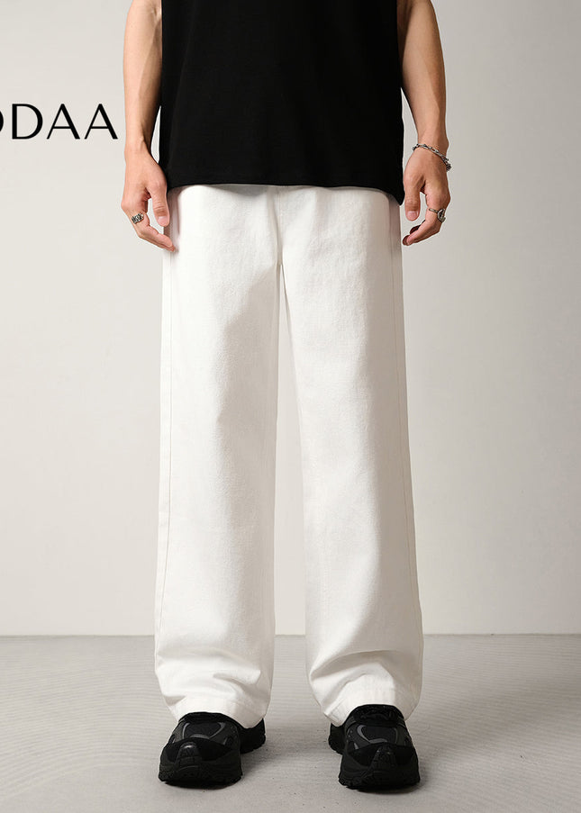 White Loose Fit Wide-Leg Flared Jeans for Men and Women - 28 / White - Men’s Jeans