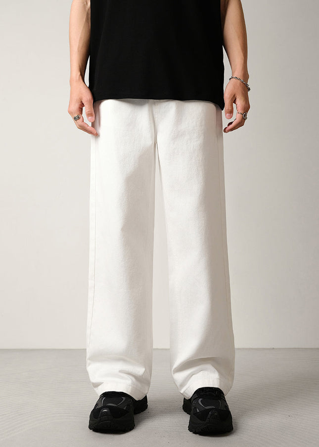 White Loose Fit Wide-Leg Flared Jeans for Men and Women - Men’s Jeans
