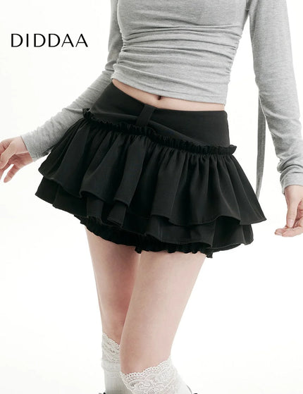 White Pleated Cake Skirt Women’s Ballet College Style - S / Black - Skirts
