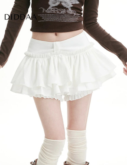 White Pleated Cake Skirt Women’s Ballet College Style - S / White - Skirts