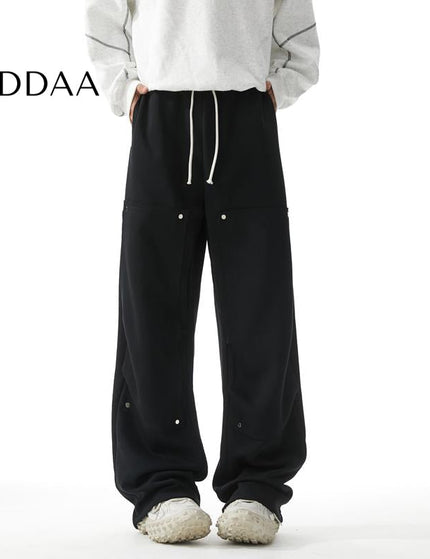 White Studded Loose Fit Sweatpants for Men - S / Black - Unisex Sweatpants