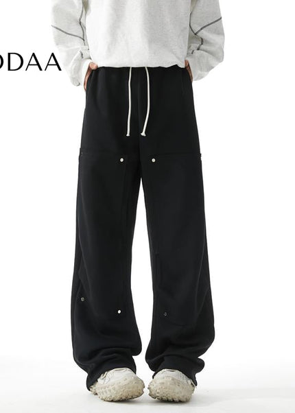 White Studded Loose Fit Sweatpants for Men - S / Black - Unisex Sweatpants