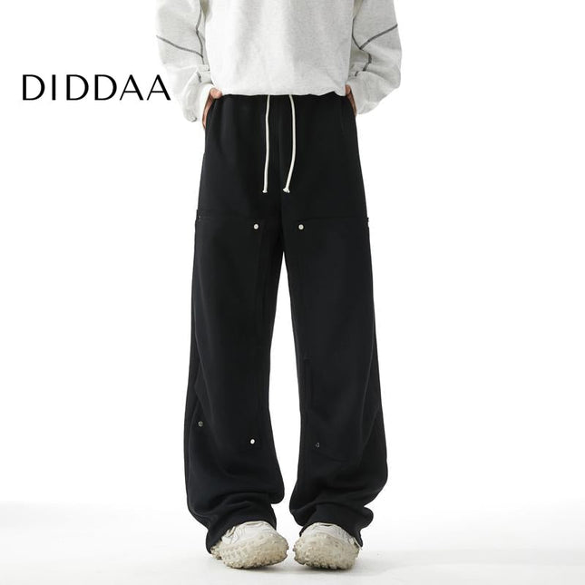 White Studded Loose Fit Sweatpants for Men - S / Black - Unisex Sweatpants
