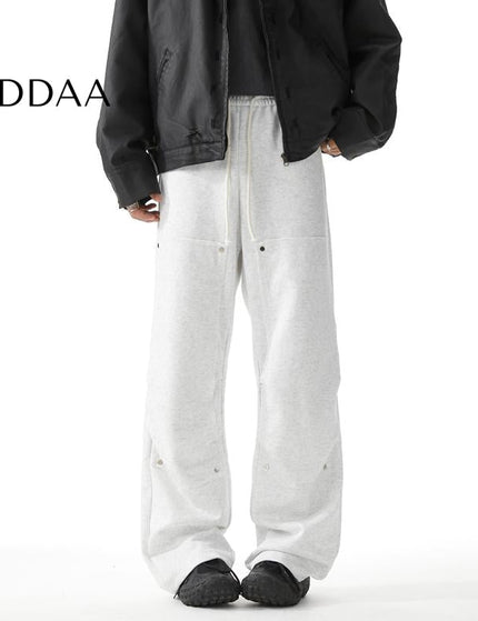 White Studded Loose Fit Sweatpants for Men - S / White - Unisex Sweatpants