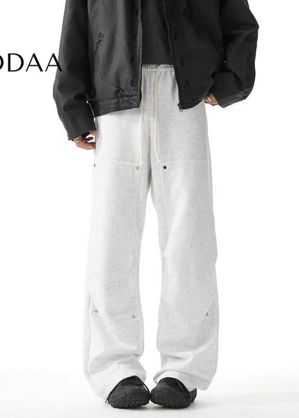 White Studded Loose Fit Sweatpants for Men - S / White - Unisex Sweatpants