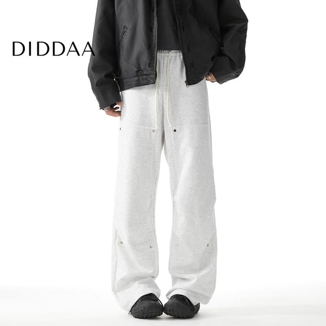 White Studded Loose Fit Sweatpants for Men - S / White - Unisex Sweatpants