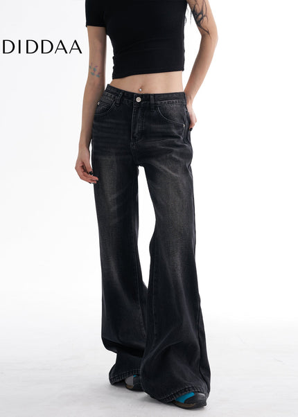 Whitened Distressed Wide-Legged Jeans for Women - Women’s Jeans