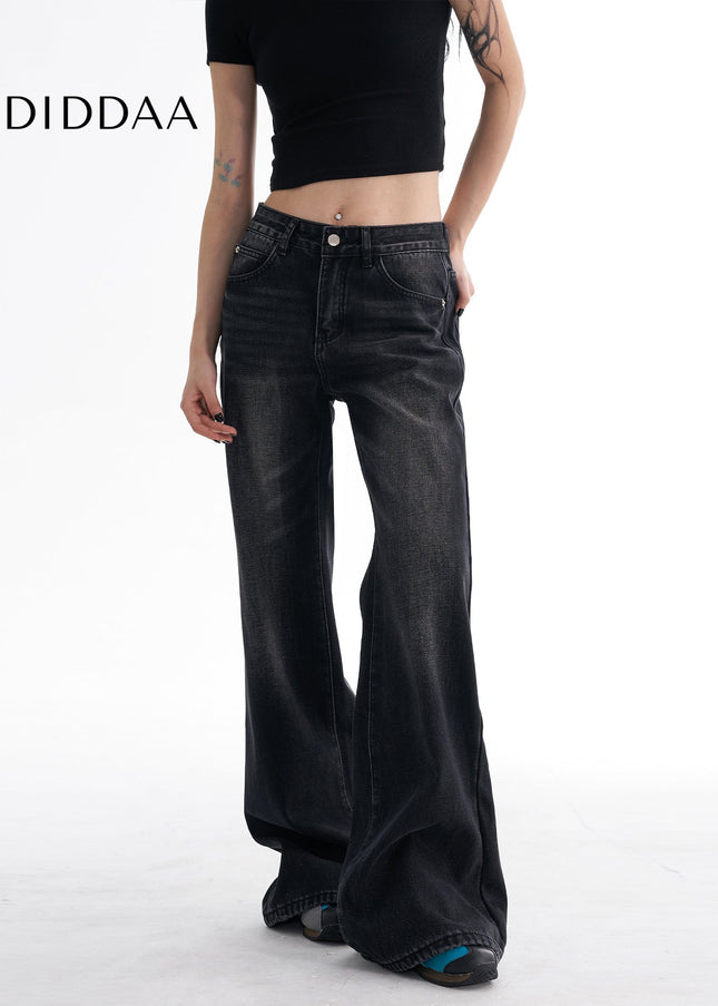 Whitened Distressed Wide-Legged Jeans for Women - Women’s Jeans