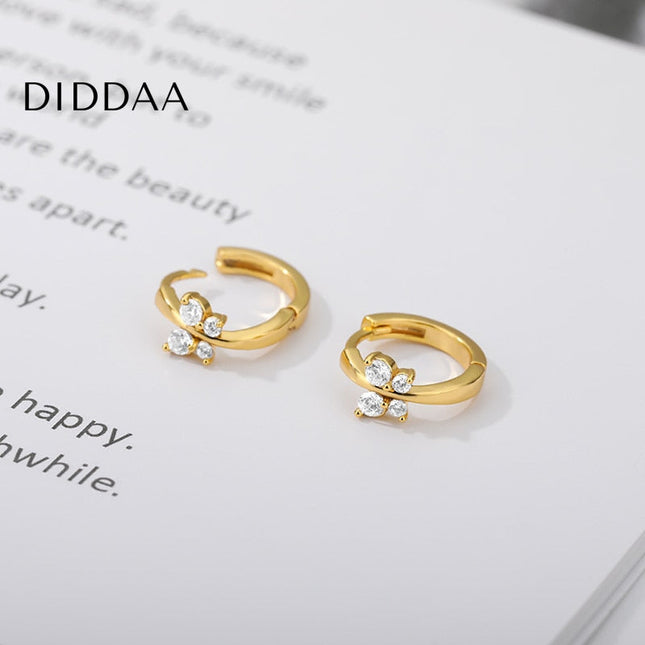 Wilson Earrings | Gold Butterfly Zirconia Hoop Earrings - Earrings