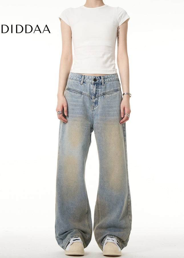 Yellow Distressed Cleanfit Jeans with Clay Dye - Men’s Jeans