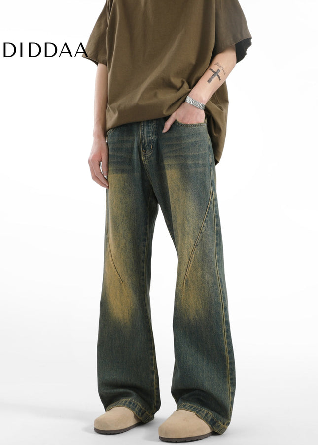 Yellow Distressed High Street Jeans for Men and Women - Men’s Jeans
