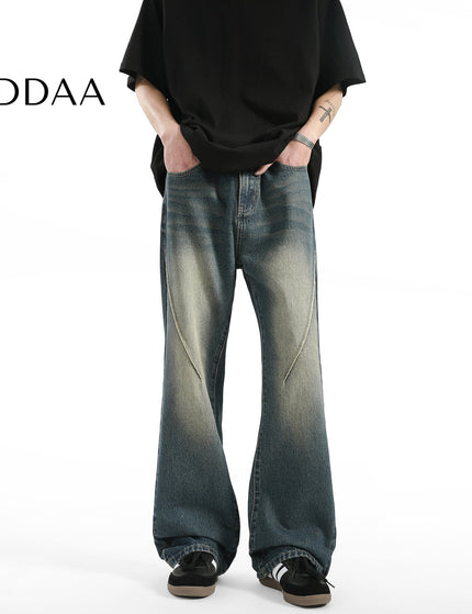 Yellow Distressed High Street Jeans for Men and Women - S / Mid Blue - Men’s Jeans