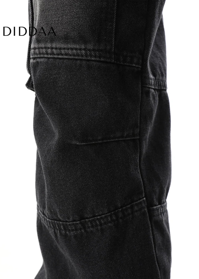 Yellow Multi-Pocket Cargo Pants with Zipper Design - Men’s Jeans