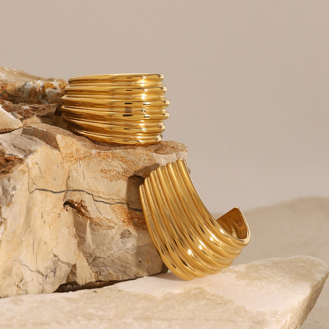 Jieding European and American stainless steel double C earrings exaggerated earrings high-end ins earrings European and American cross-border titanium steel jewelry women