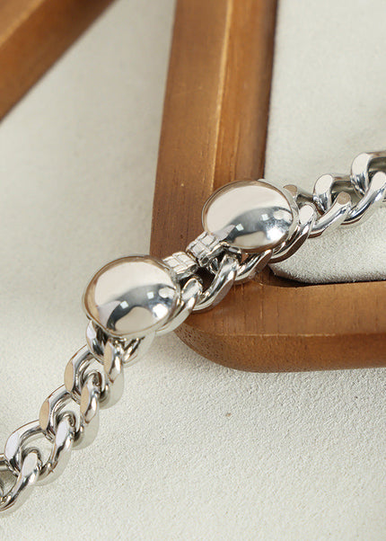 European and American new light luxury fashion personality niche design environmental protection titanium steel simple texture bracelet high-end jewelry women